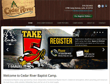 Tablet Screenshot of cedarriverbaptistcamp.com